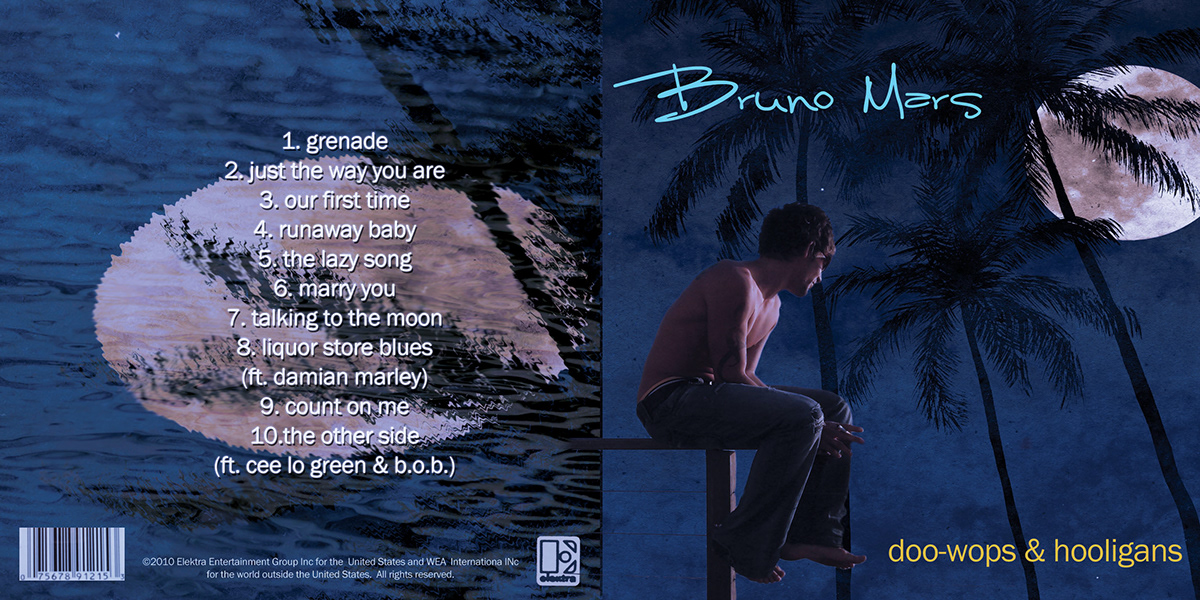 cd CD cover design blue moon compositing photomanipulation Brandy Breslin