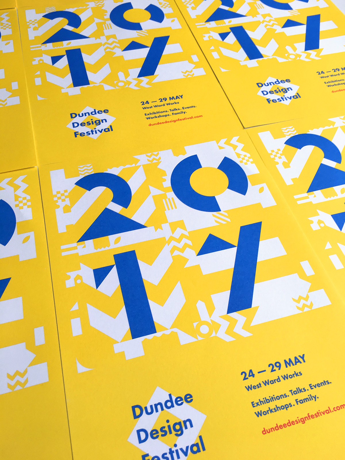 design graphics dundee dundee design festival type yellow blue FLOOR factory industrial identity logo scotland