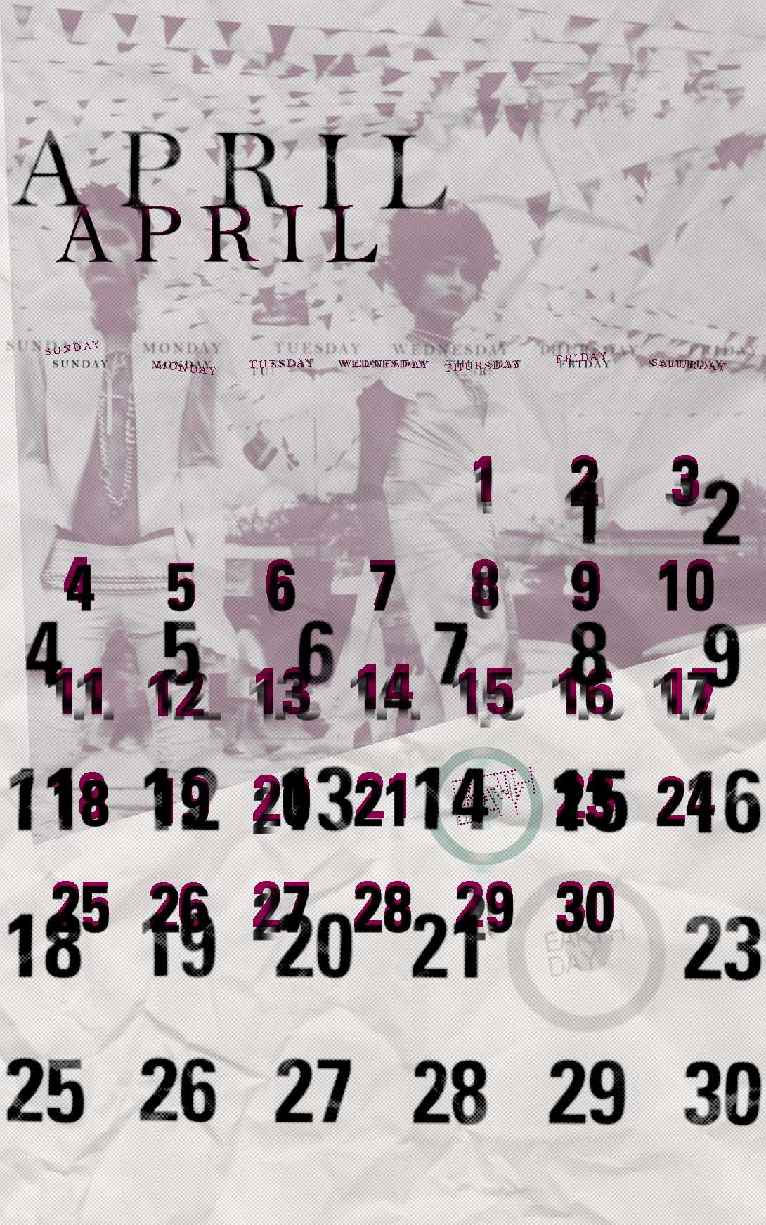 violence calendar print graphic