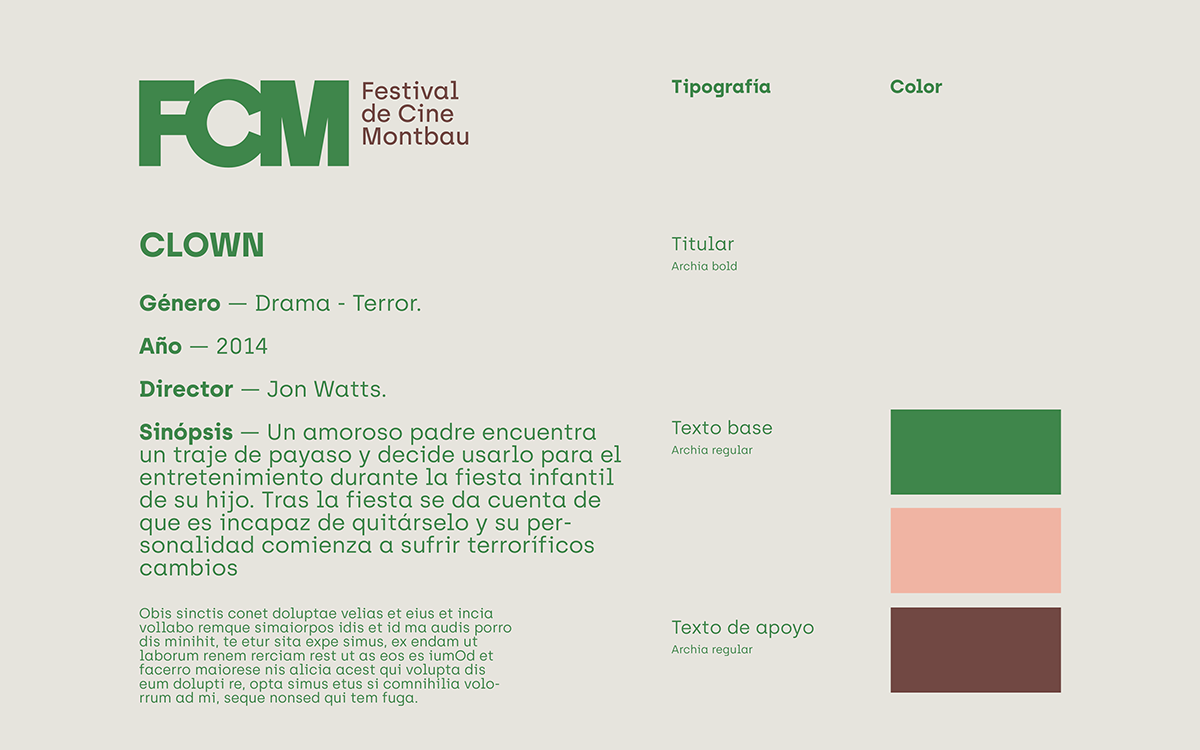 festival cine Cinema barcelona grid reticula montbau branding  logo