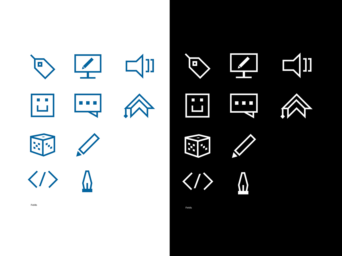 iconography icons Interface UI Styletyles Identity System block icons User Adventure adventure user frontend development