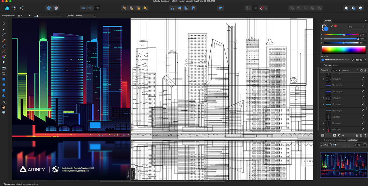 app affinity designer Affinity software neon light Urban city trystram futur Technology wallpaper Retro