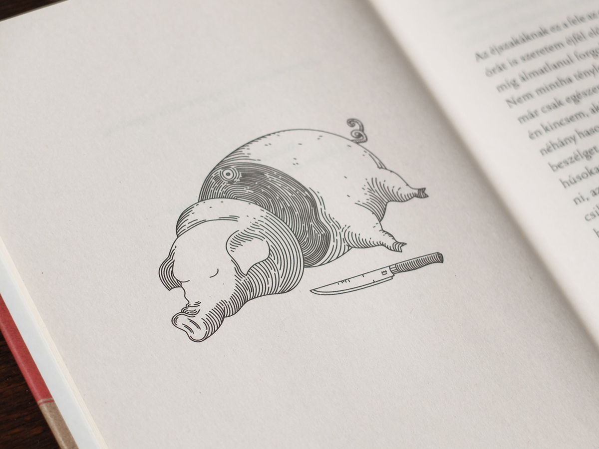 mushroom pig grape fish cake chocolate knife type book vector line novel swine Food  Cheese