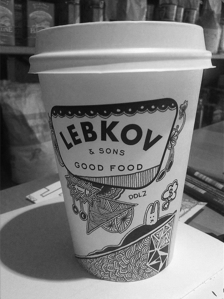 lebkov Coffee cup art cupart line art fineliner line pattern Handlettering doodling zentangle doodle handdrawn ink aquarel
