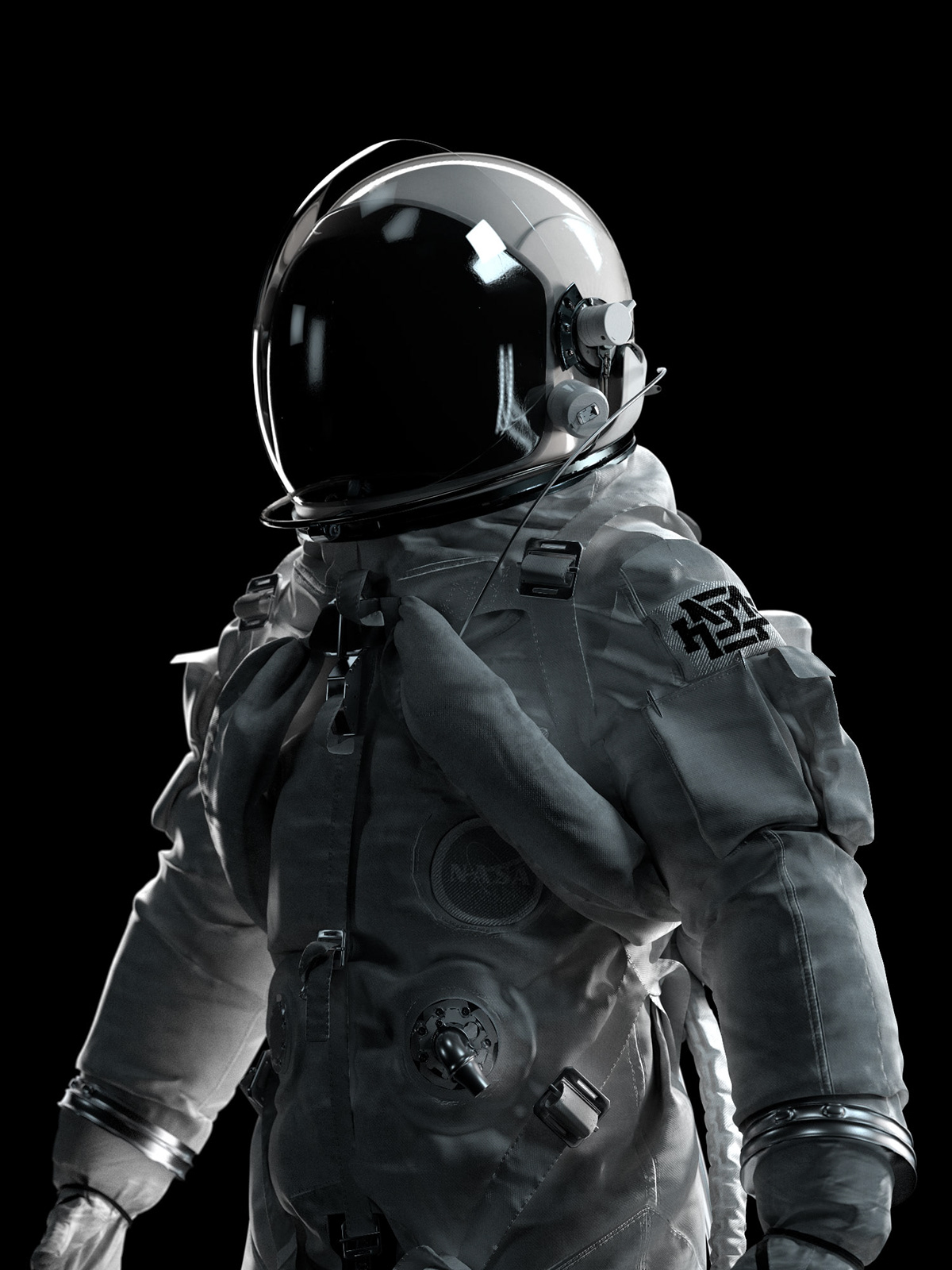 houdini cinema4d Space  astronaut sci-fi 3D HNBMG redshift Cyberpunk futuristic