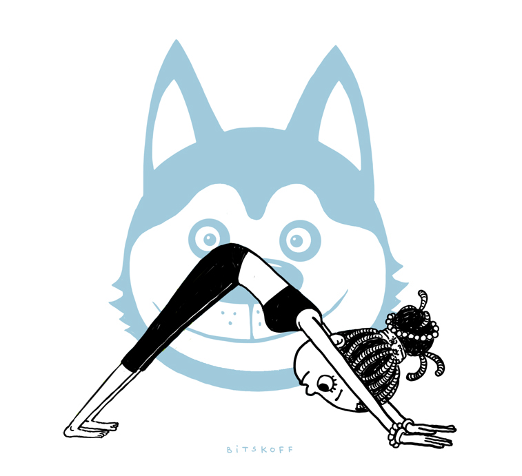 Yoga ILLUSTRATION  fitness ninja Health girl warrior cobra