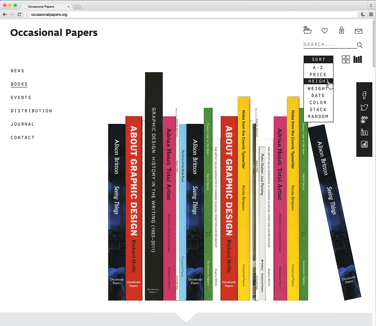 Adobe Portfolio Website design sara de bondt virtual library