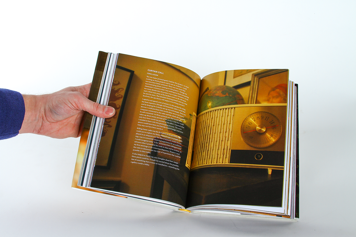 Adobe Portfolio book design thesis mfa Dynamic Media Theatre experience design Service design massart