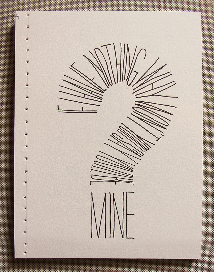 Love  lyrics  song  card  black & paper  cardboard book Booklet handmade type lettering