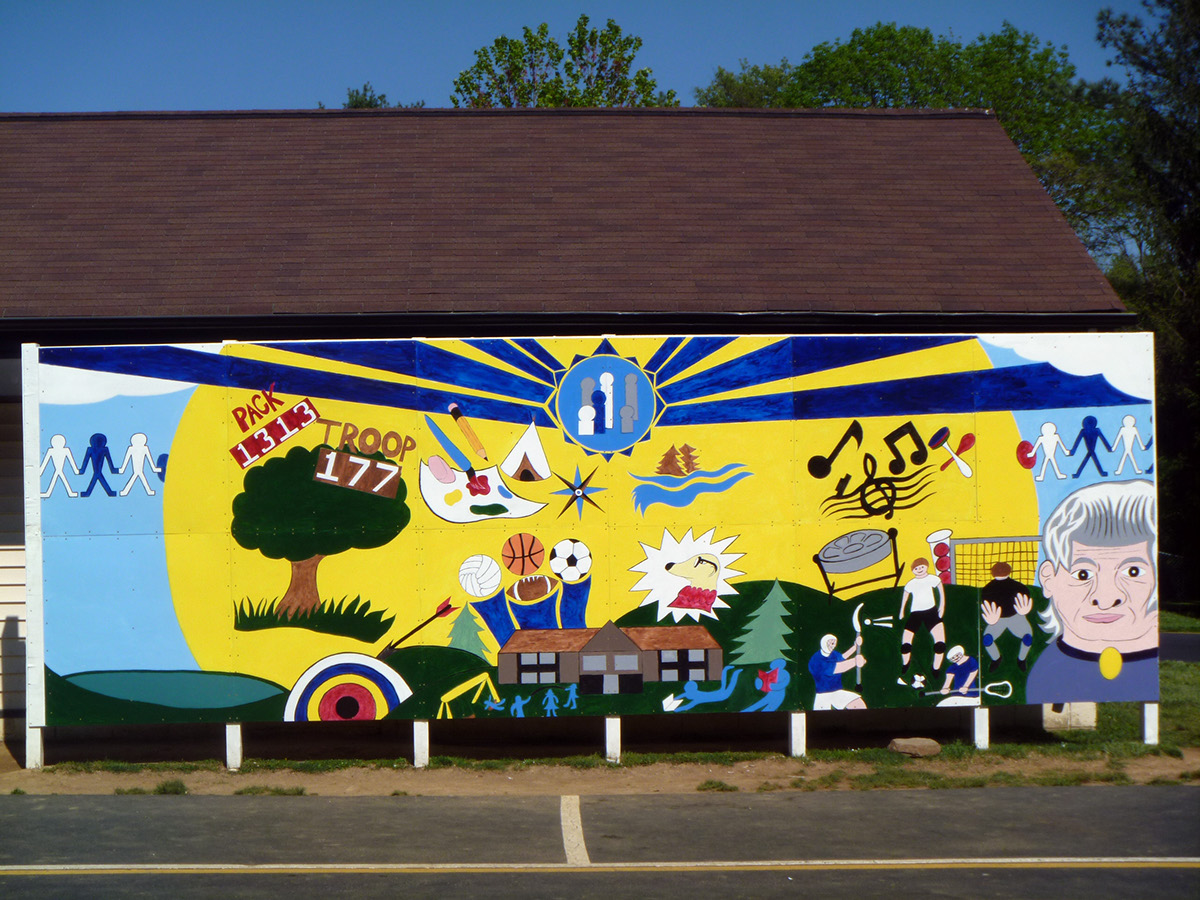 Mural montessori eagle community paint wall art service school