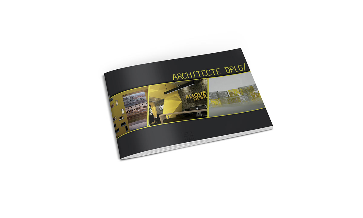 architecte DPLG mock up carte de visite brochure