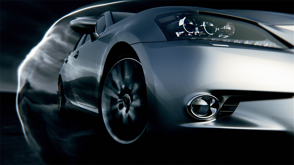 Lexus GS 450 commercial japan 3D CGI Matte Painting rotoscoping compositing colorgrading automotive  