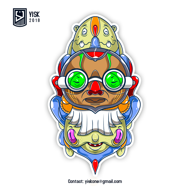 stickers vectorart ILLUSTRATION  colors cool Urban appareldesign Fashion  cute monsters