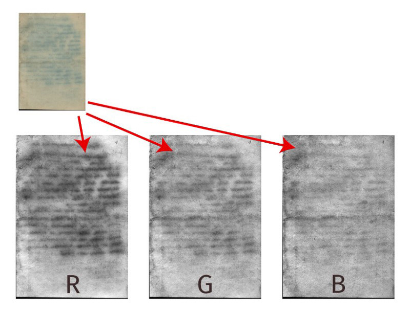 auschwitz ww2 manuscript recovering retouching  multi-spectral imaging Marcel Nadjary forest holocaust shoa