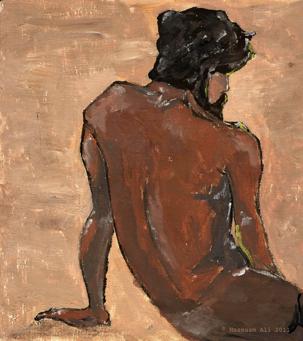 oil Oil Painting portrait nude man woman