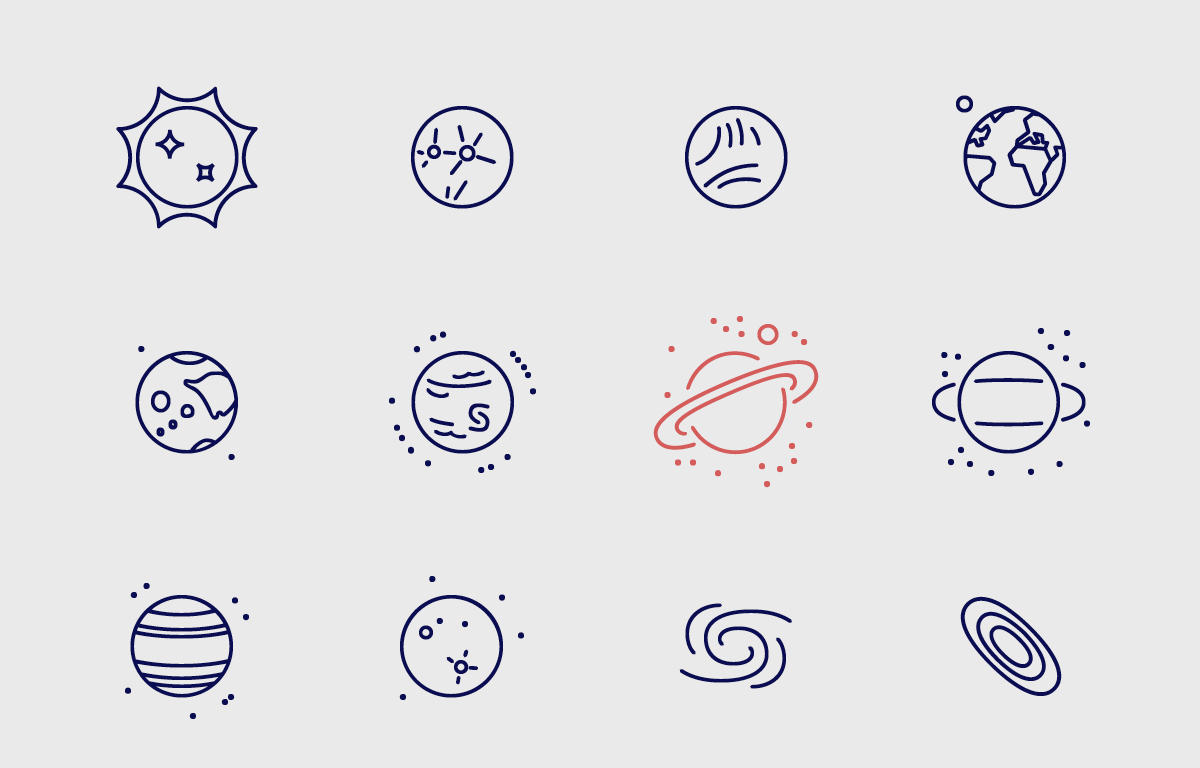 Space  Space Icons Icon icons symbol pictogram star wars spaceship satellite asteroid planet solar system earth free #TYPO16xAdobe