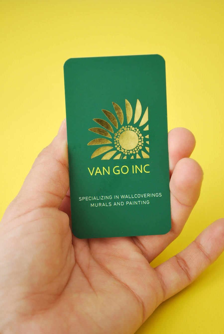 Business Cards foil stamping Van Go Inc