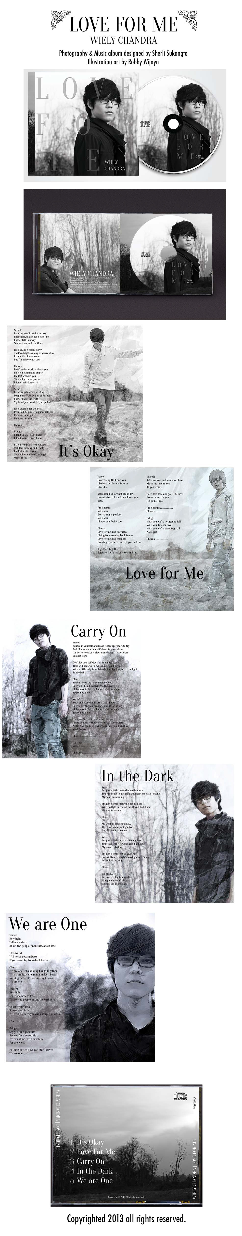 Album  design  cover song dark black and white photograph
