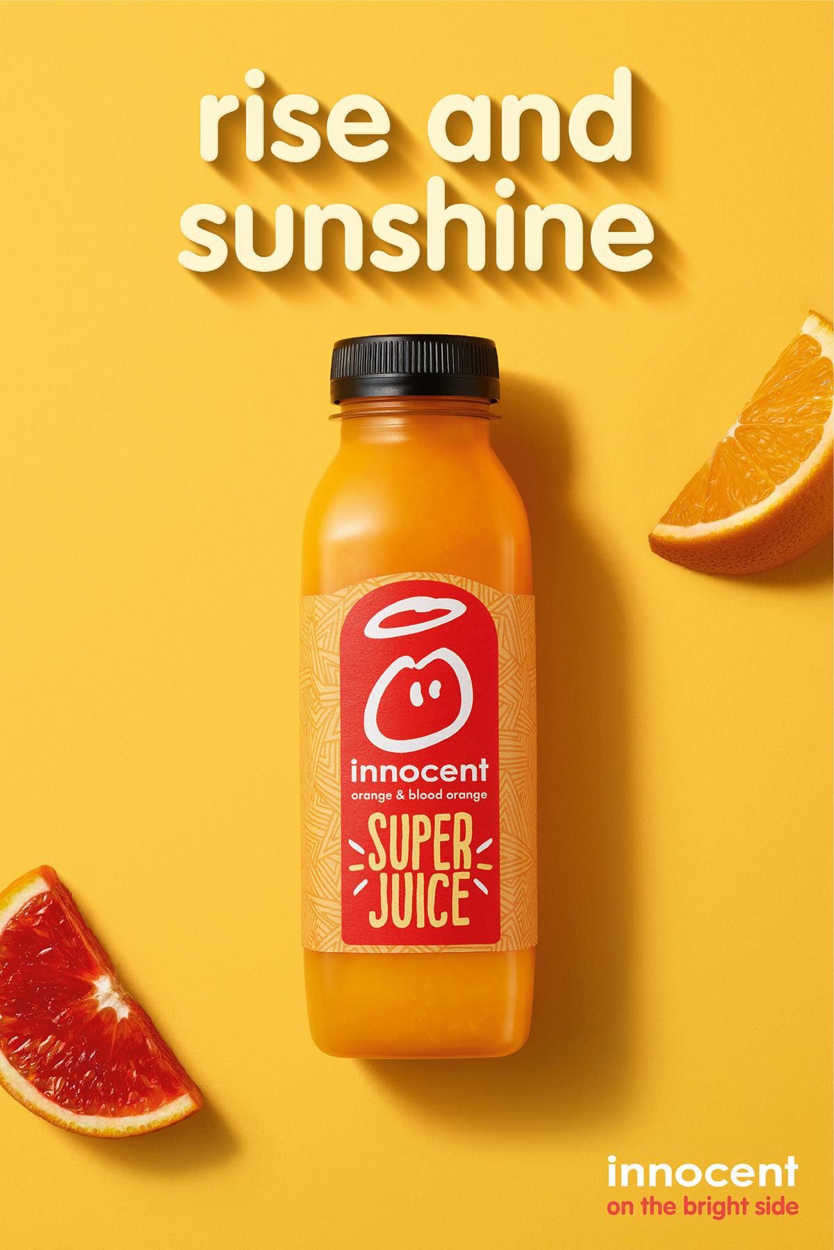 juice smoothie poster OOH print shadow colour advert Advertising  3D Type