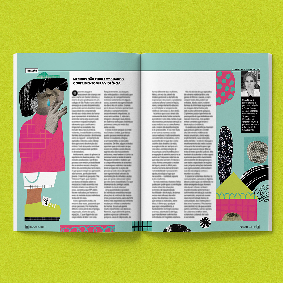 magazine collage colagem veja revista Diseño editorial ilustracion
