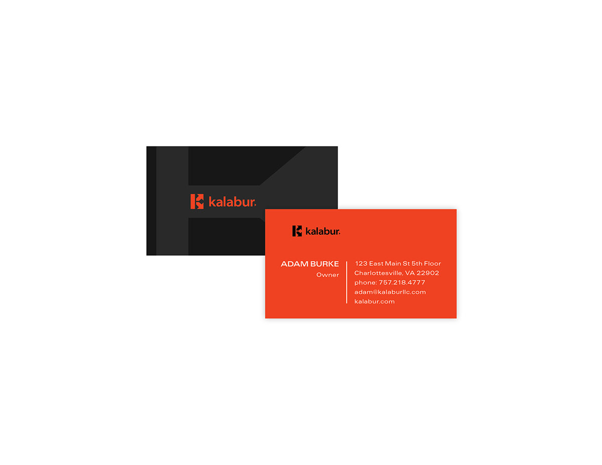 Promotion orange black business card business