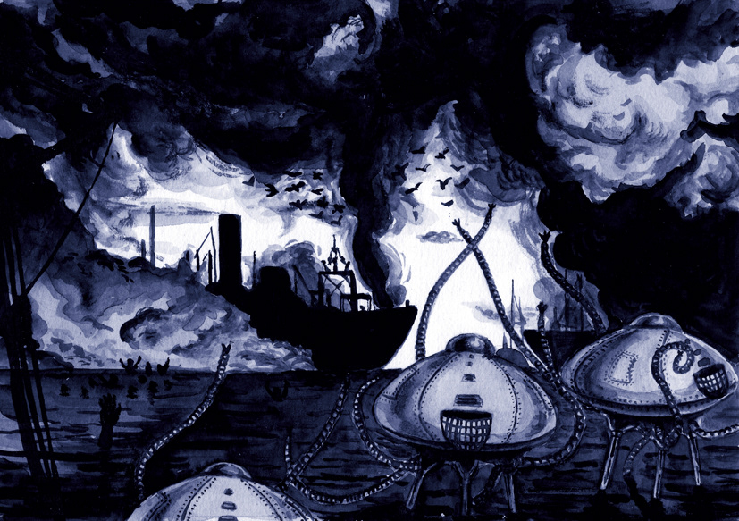 wells war of the worlds book UFO england sci-fi