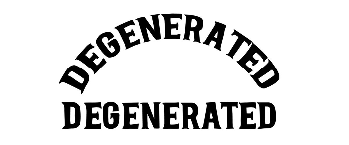 degenerated rock logo concept