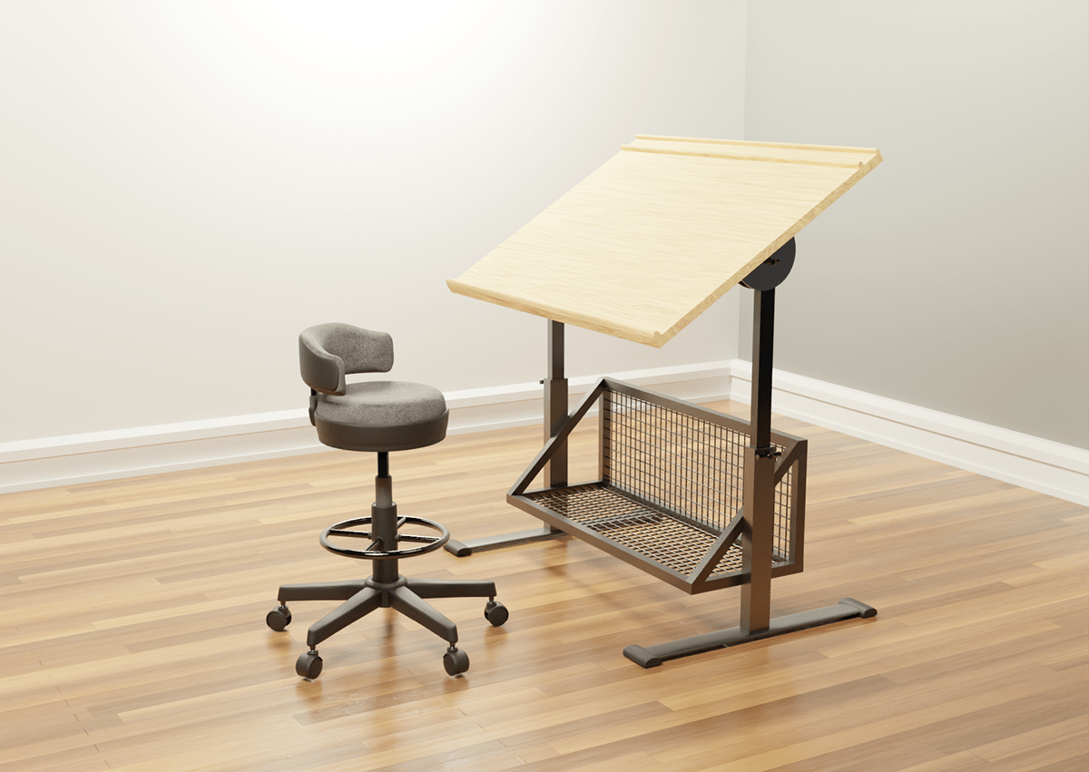 drafting chair Drafting Table Ergonomics furniture design  industrial design  product design  stool chair