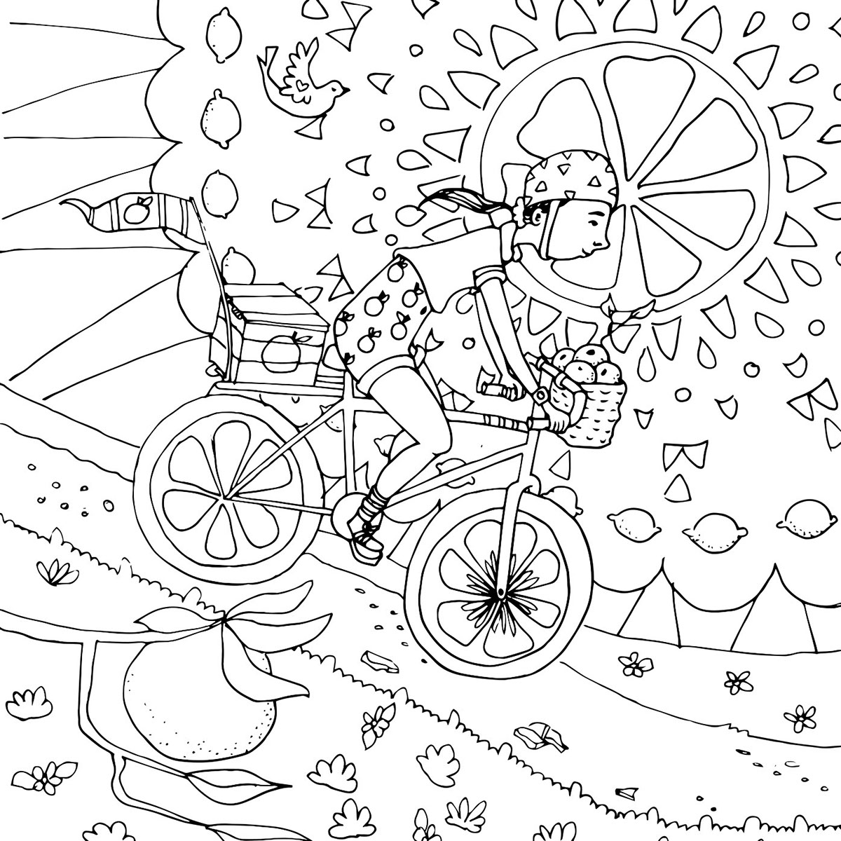 Wellness Health coloring book Playful images ILLUSTRATION 
