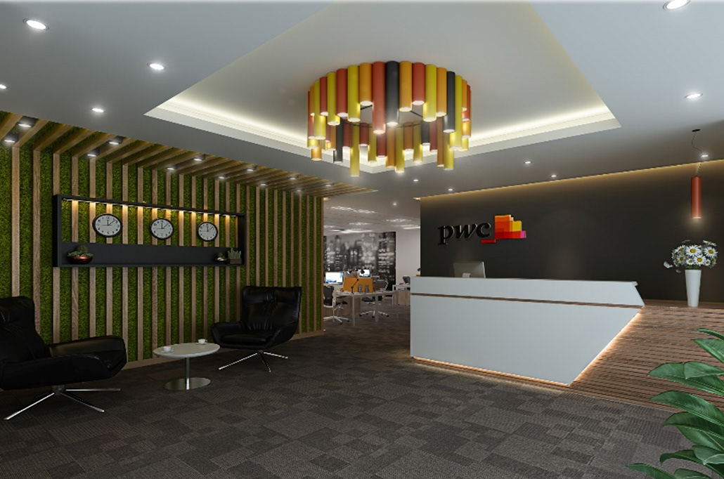 3ds max architecture CGI indoor interior design  Office Design PWC Render visualization