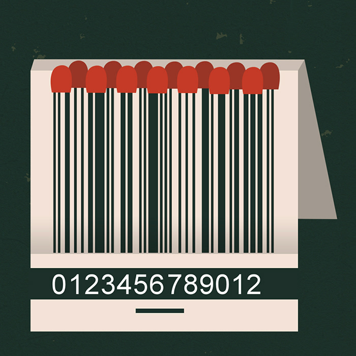 barcode UPC code illustrated customised designed Fun