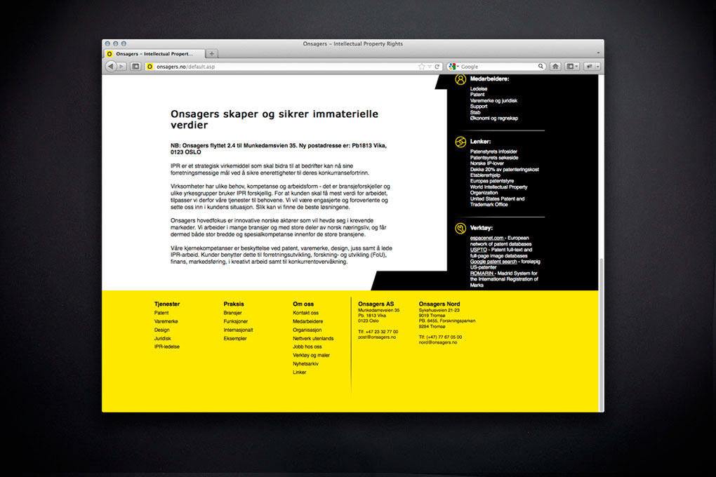 onsagers brand strategy petter petter danielsen uniform visual identity Interface design