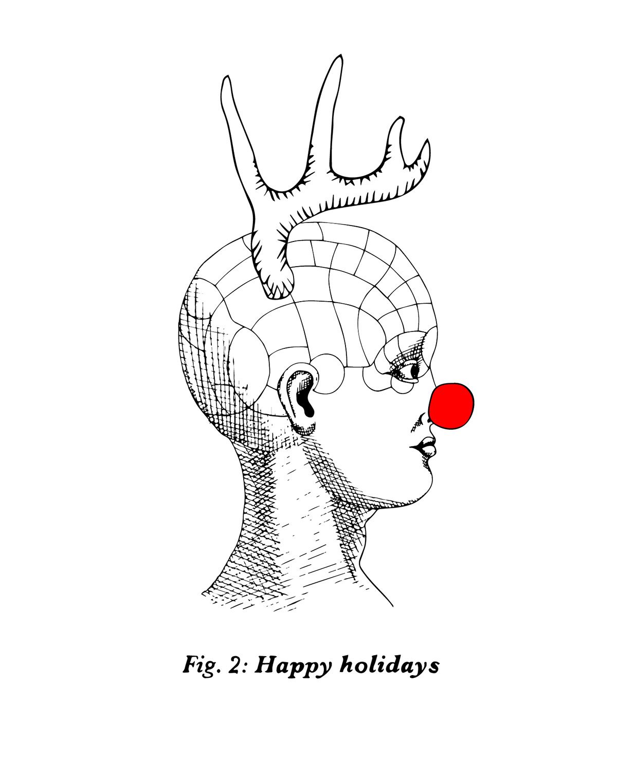 Holiday ILLUSTRATION  Illustrator ink pens phrenology