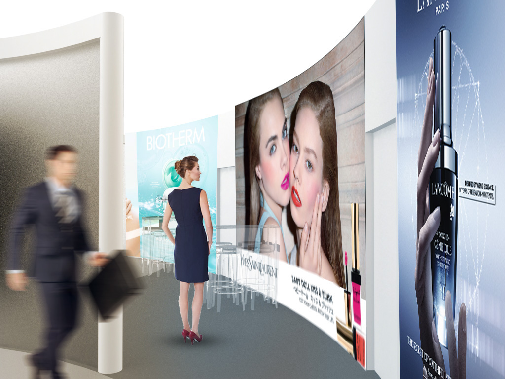 experience design l'oreal TFWA TFWA 2015 Exhibition  Visual Merchandising brand art installation Cocoon Display chrysalis