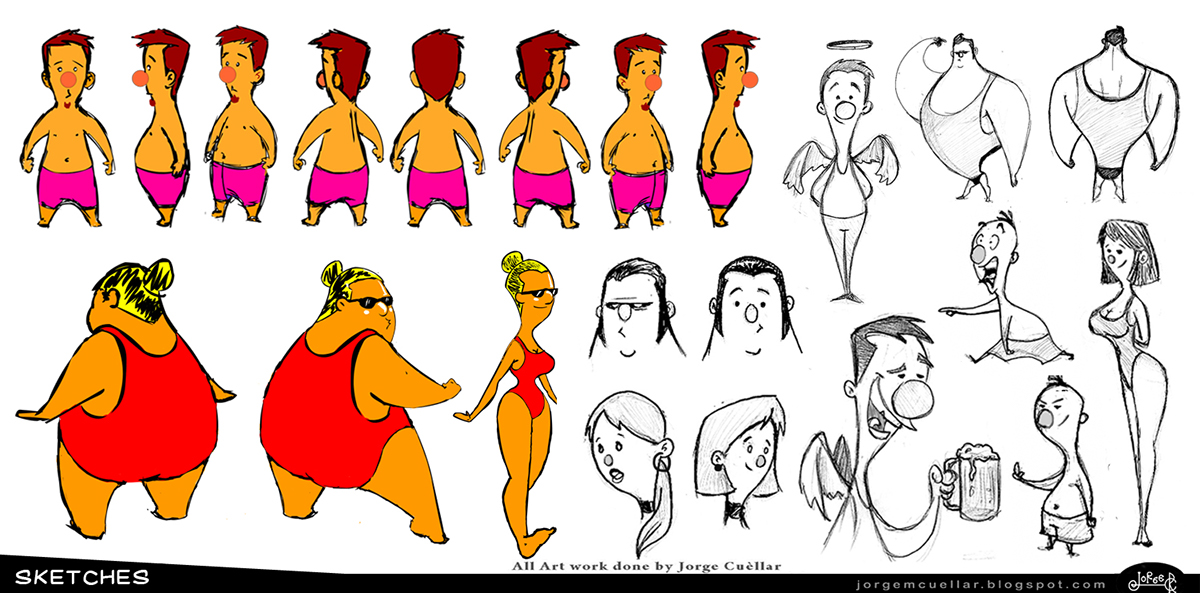 jorge cuellar rendon jorgemcuellar  characters Cartoons concept art sketches sketchbook drawings jorc