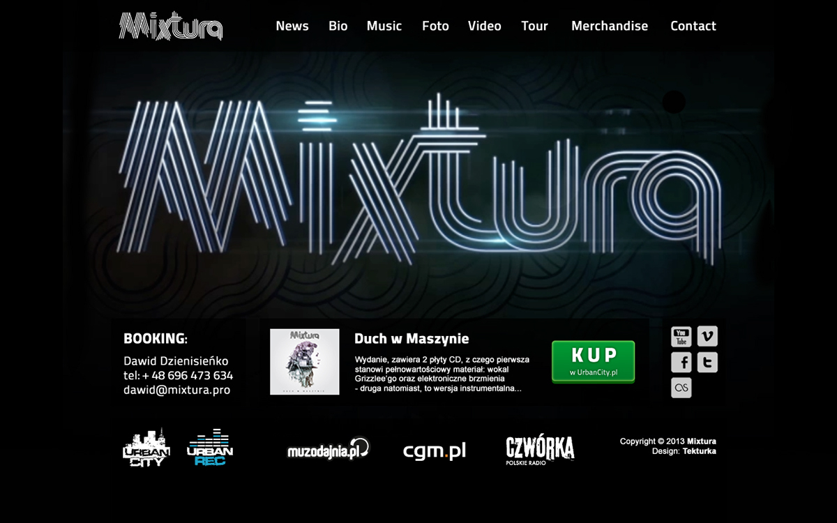 Mixtura video VJ electronic music band CD cover photo design graphic poland artwork duch w maszynie ghost in machine Tekturka