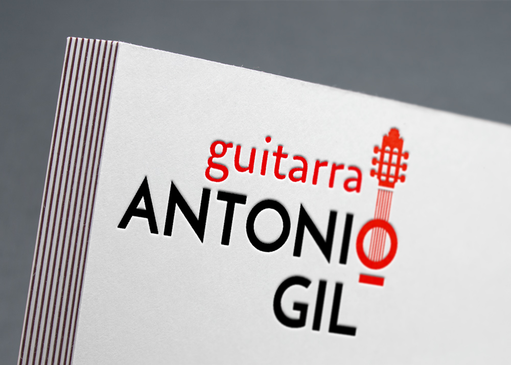 Adobe Portfolio logo Guitarra music brand