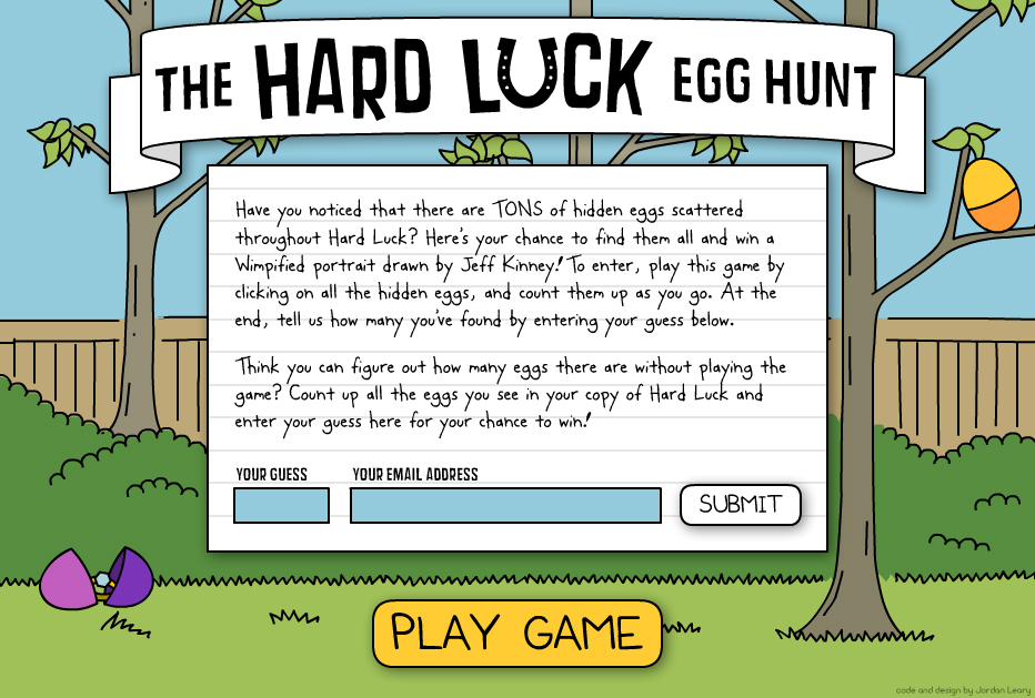 wimpy kid Hard Luck  egg hunt