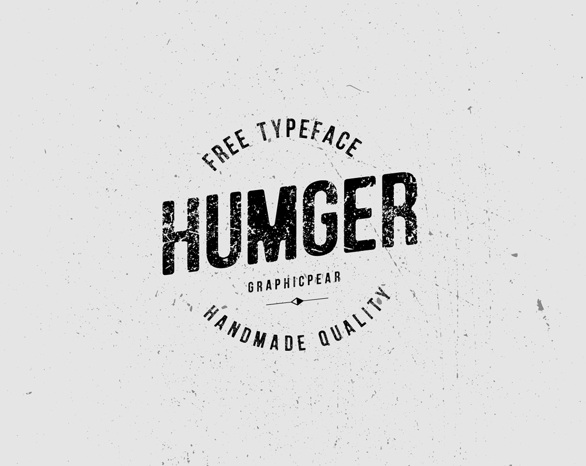 humger free download font Typeface