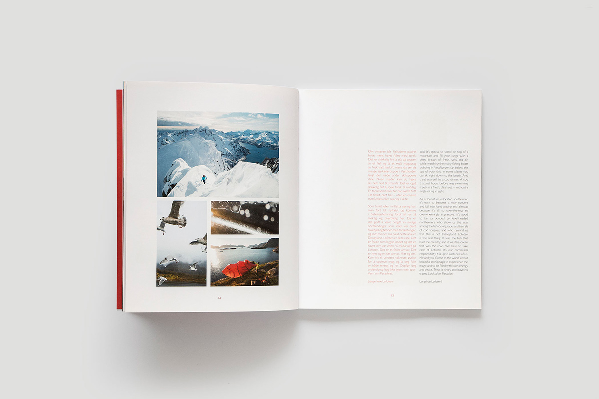 book Monograph photobook red archipelago touristic Guidebook norway lofoten play