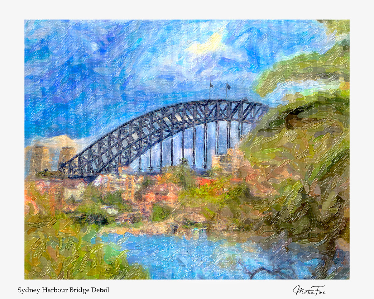 sydney harbour bridge city Photography  Australia digital painting art artprints painting   artwork