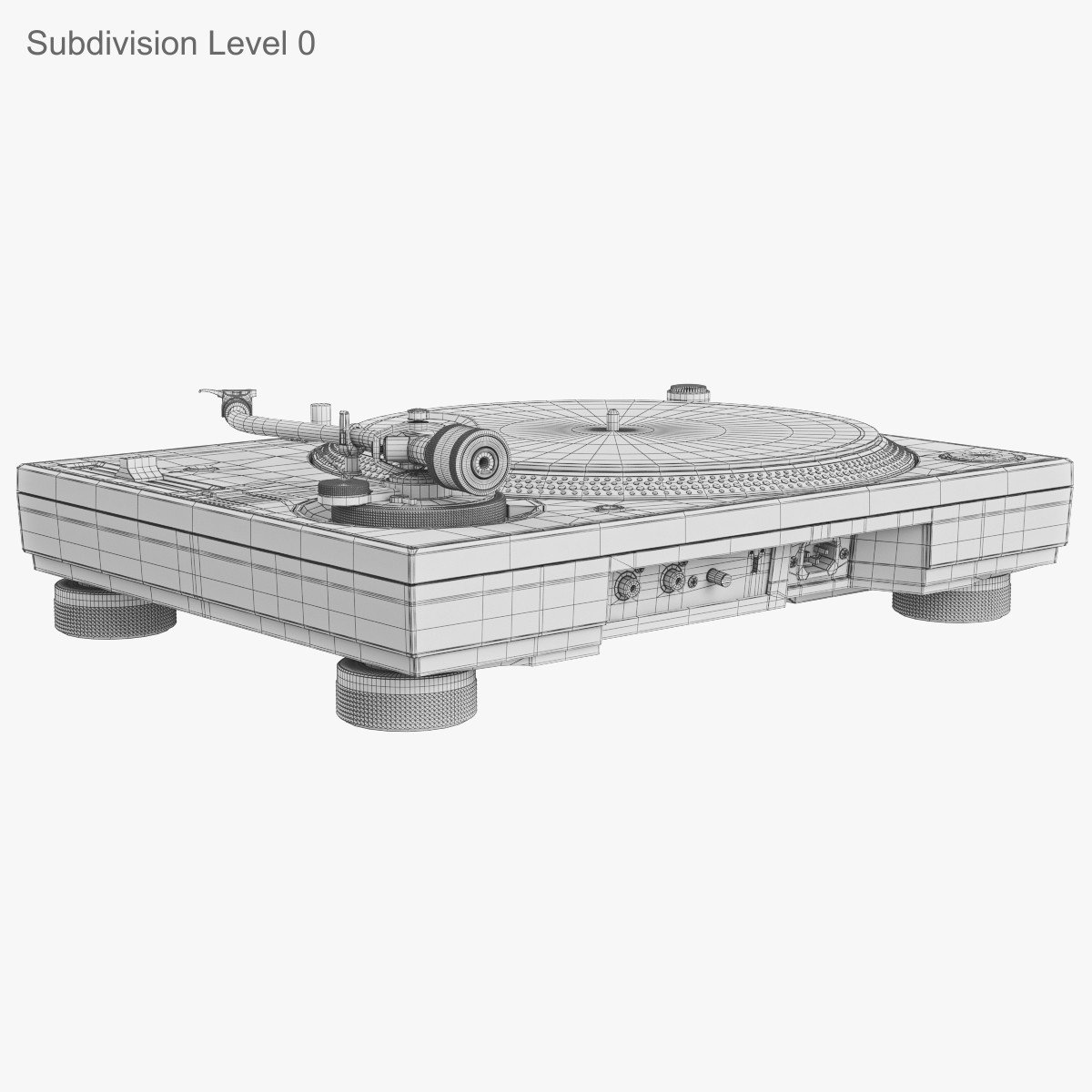 vinyl dj turntable Render Pioner player mixtable equipment 3D vray model realistic