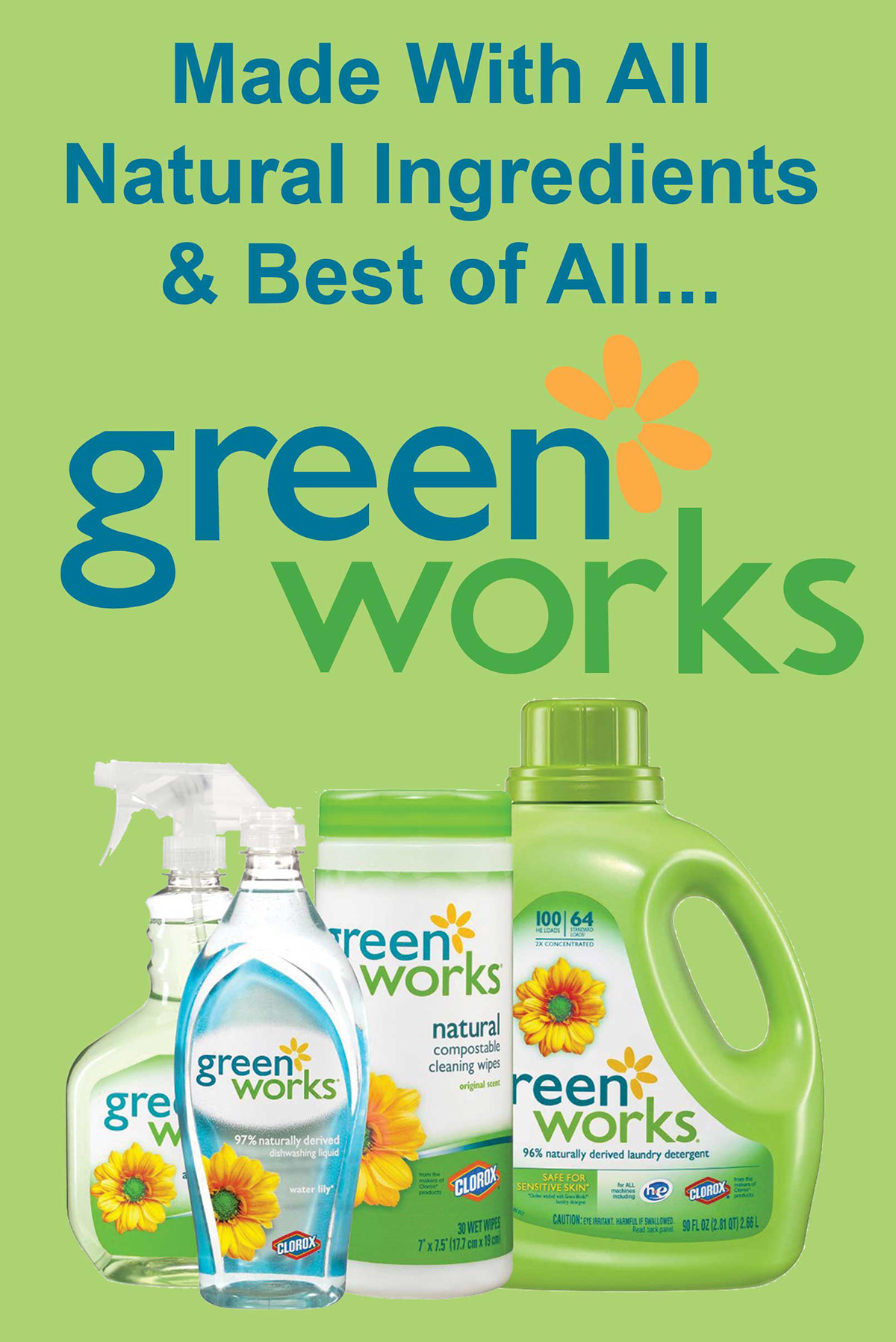 ad Green Works all-natural