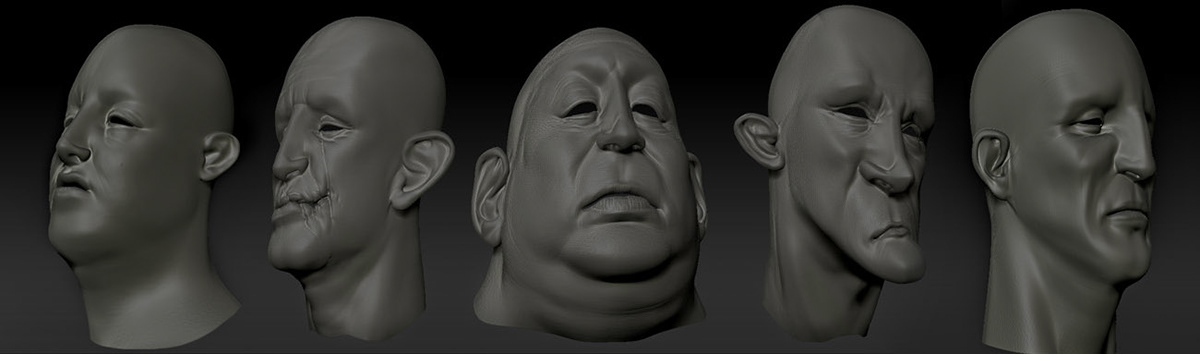 Character Sculpt Zbrush modeling backgrounds lighting