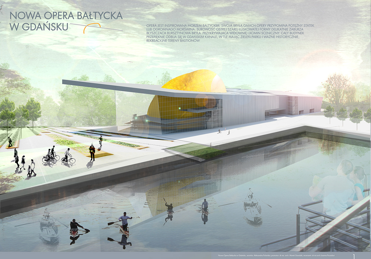 Opera House  Opera Gdansk theater  building Amber sea water Performance Stage