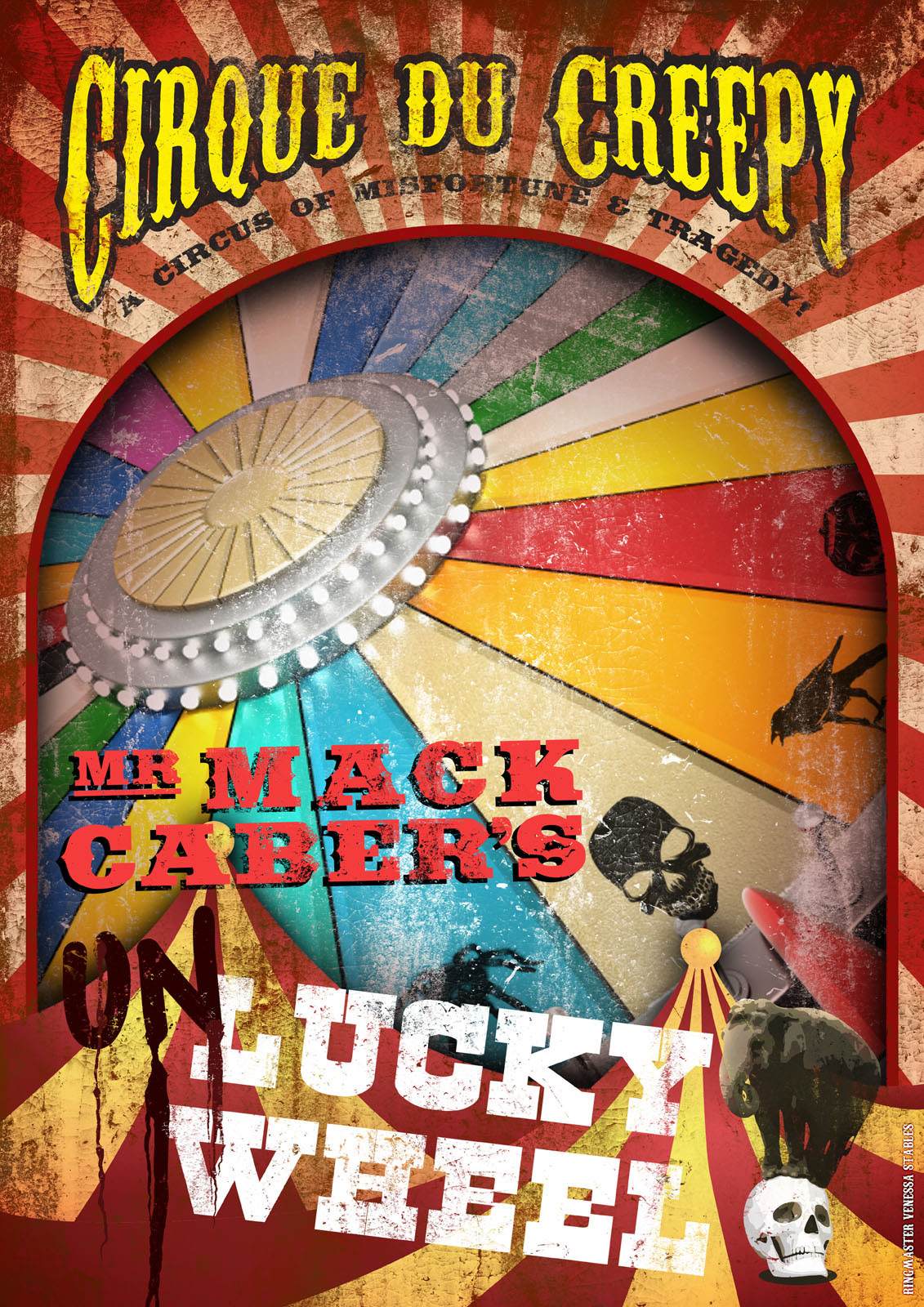Circus Halloween poster Retro