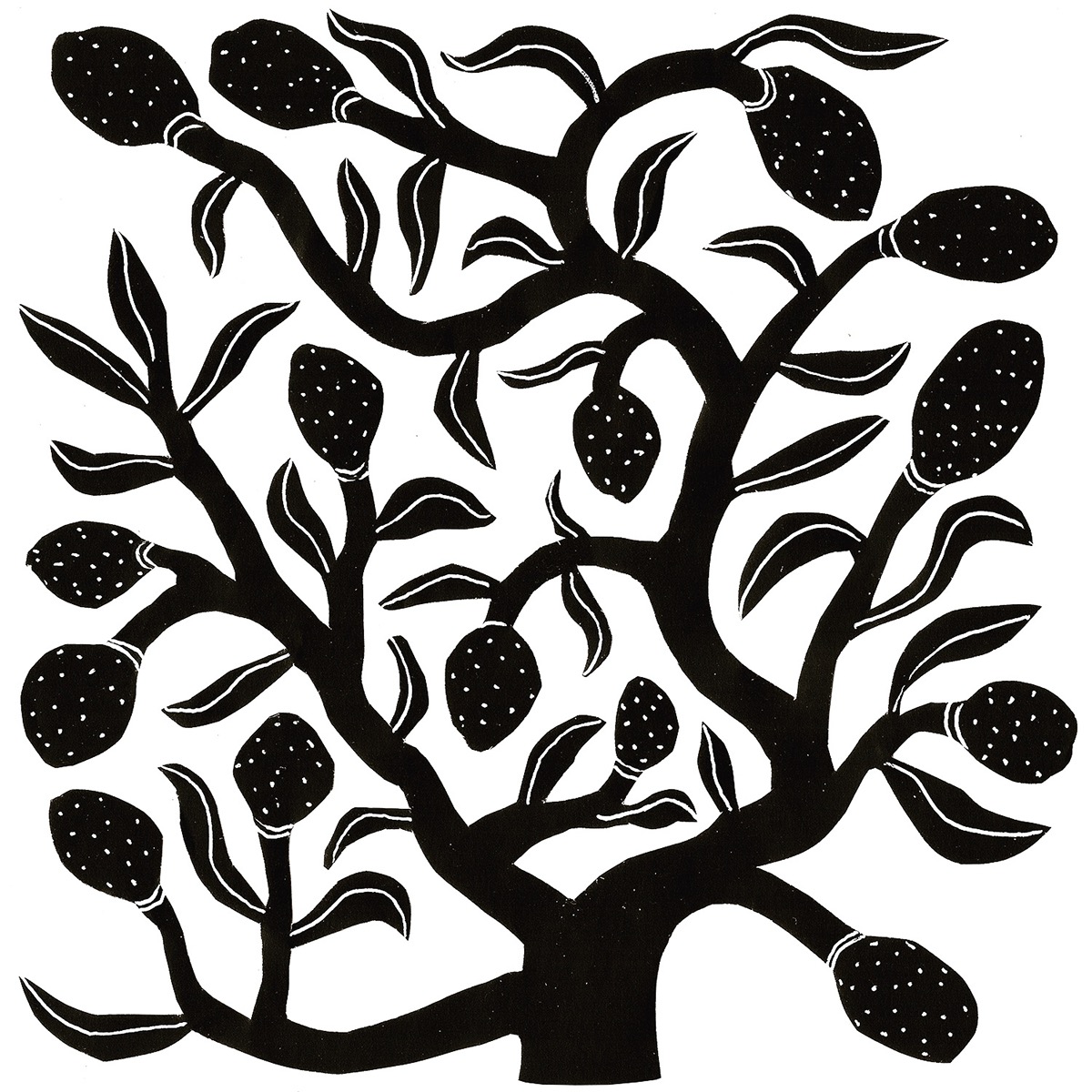 cut-paper paper cut black and white bold graphic hand made plants Flowers Flora botanical