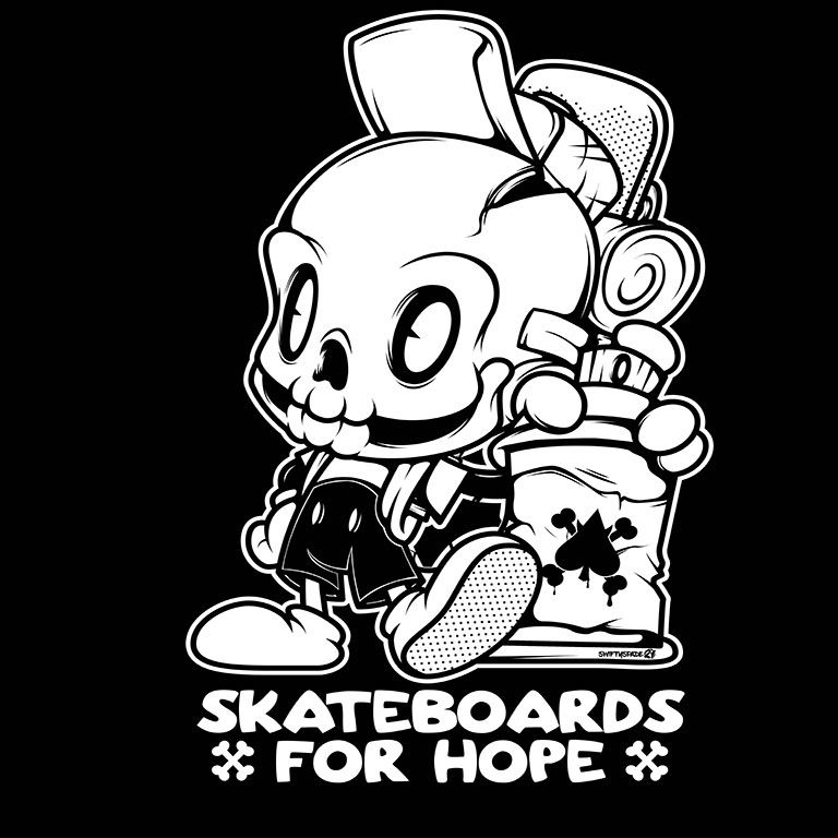 apparel Clothing digital illustration skateboard skateboarding skull streetwear T-Shirt Design tshirt vector