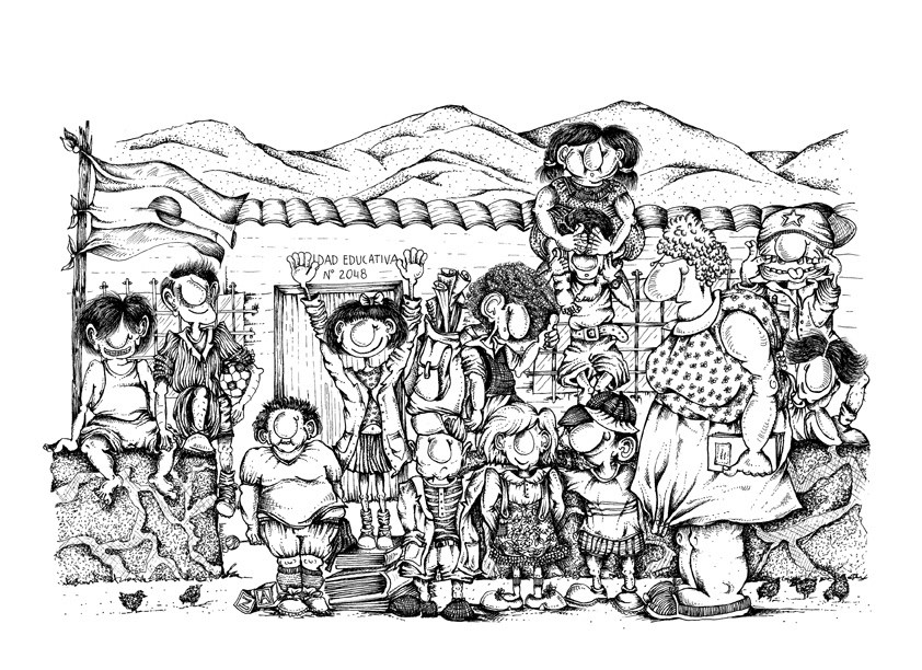 calendario Gauchos rural Rotring dibujo ñatos