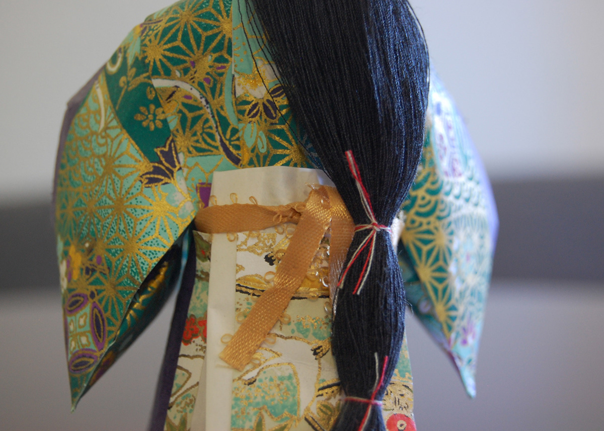 Heian Japan kimono paper doll model history